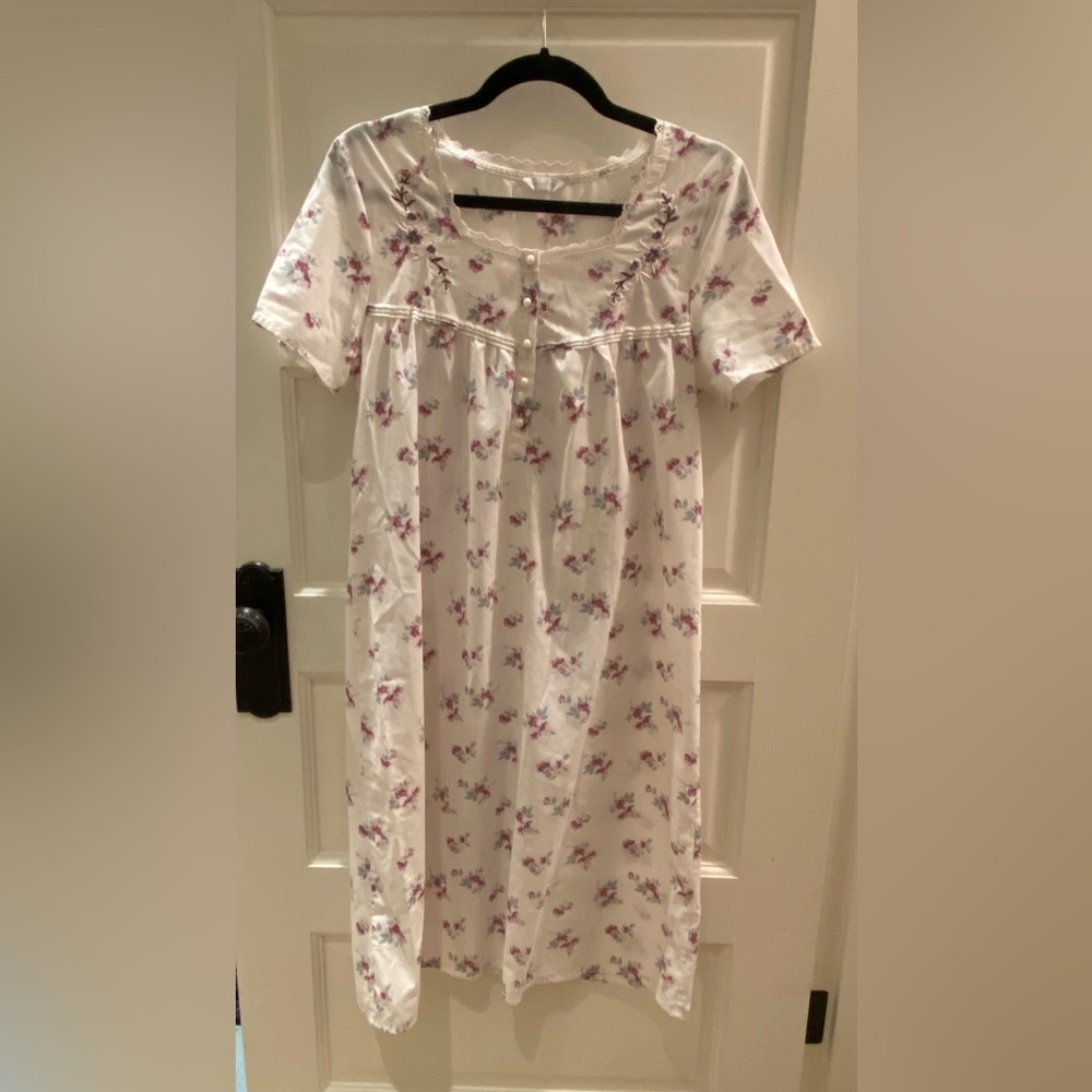 SOLD Marks & Spencer Cotton Blend Ditsy Floral Midi Nightdress